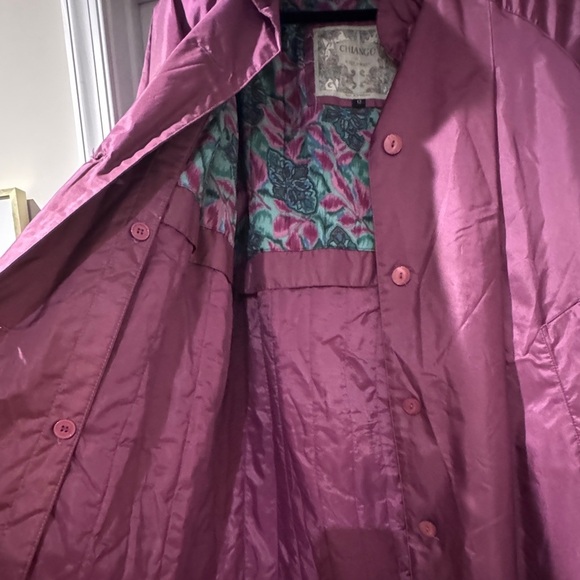 Vintage Chiango by Fleet Street Women’s Purple Trench Coat Jacket - Picture 3 of 9